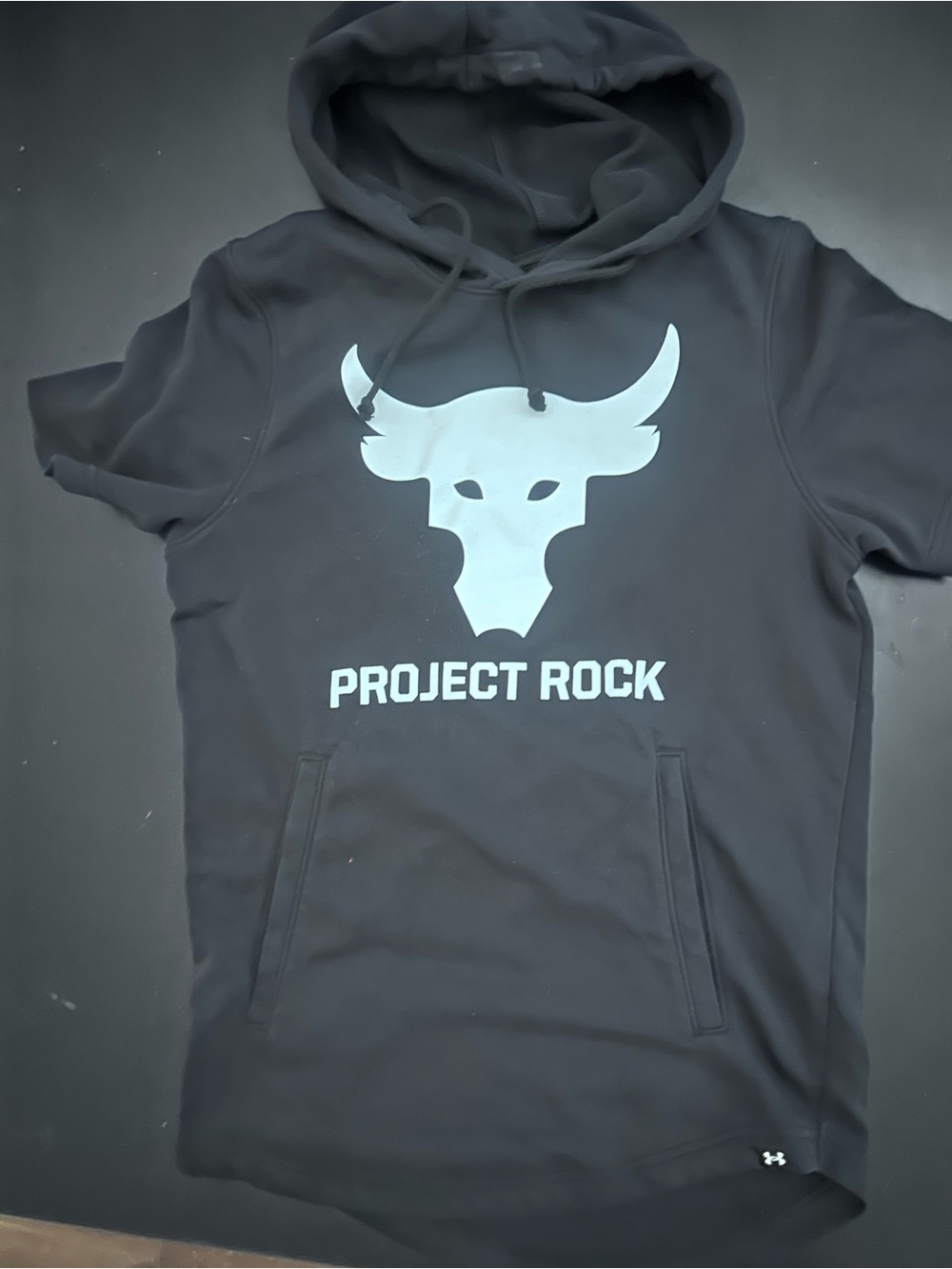 Under Armour Black Performance Hoodie with White Logo